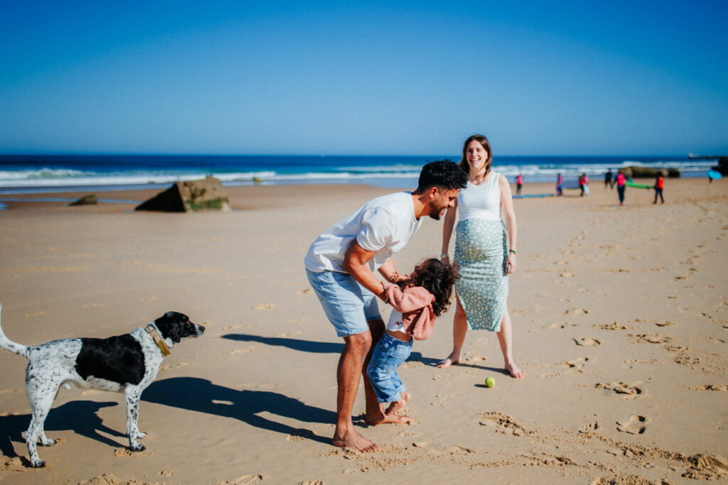 plage de Santocha à Capbreton, dunes et blockhaus en arrière plan